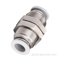 Pneumatic Connector PM bulkhead Pneumatic Straight Fitting Connector Manufactory